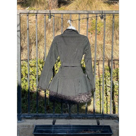 Criminal Damage Admiral Coat Petticoat Pirate Pinstripe Dress - Picture 7 of 10